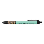 Türkis Leopard Office Pen Gift Kugelschreiber (Oberseite)