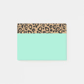 Türkis Leopard Print Post - Anmerkungen Post-it Klebezettel (Vorderseite)