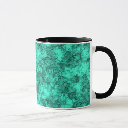 Türkis leuchtendes Marmormuster Tasse (Rechts)