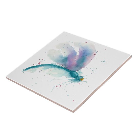 Türkis-Libelle Fliese (Seite)