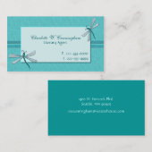 Türkis-Libellen-Gewohnheits-Visitenkarte Visitenkarte (Vorne/Hinten)