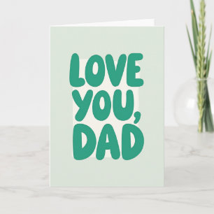 Türkis Lieb Dich Papa Vatertagskarte Karte