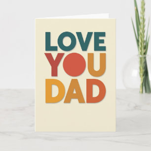 Türkis Liebt euch Papa Typografikkarte Karte