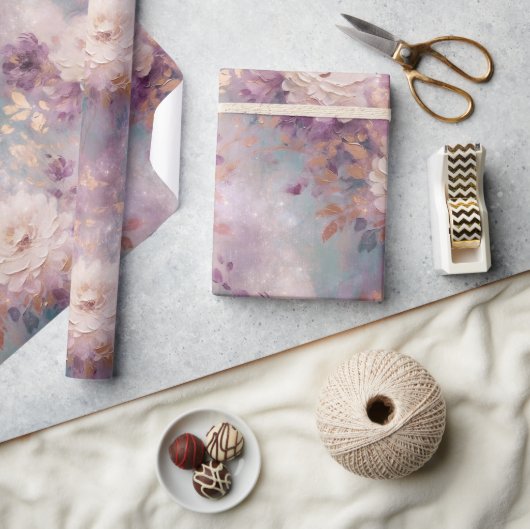 Türkis Lila Geschenkpapier (Kunsthandwerk)