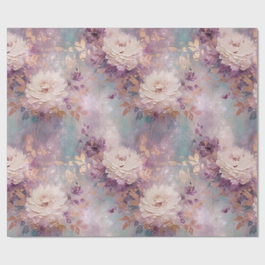 Türkis Lila Geschenkpapier (Flach)