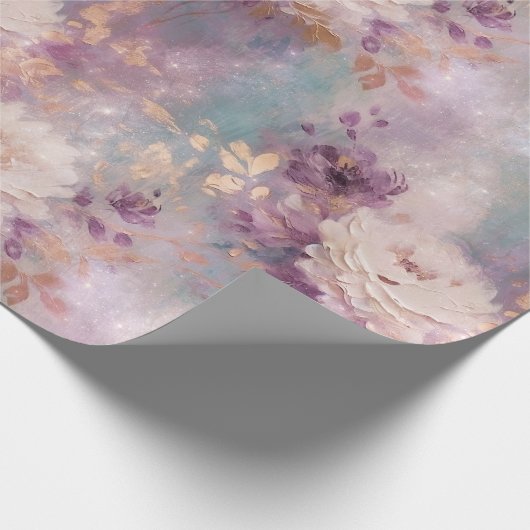 Türkis Lila Geschenkpapier (Ecke)