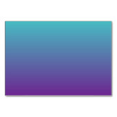 Türkis Lila Ombre Tischnummer (Rückseite)