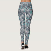 Türkis-Lilie Leggings (Rückseite)
