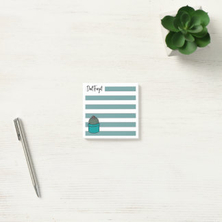 Türkis | Linierter | Kaktus in einem Topf Post-it Klebezettel