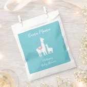 Türkis Llama Mama Niedlich Babydusche Geschenktütchen (Ausgeschnitten)