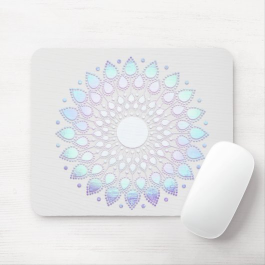Türkis Lotus Blume Mandala Mousepad (Mit Mouse)