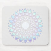 Türkis Lotus Blume Mandala Mousepad (Vorne)