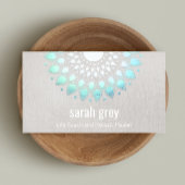 Türkis Lotus Floral Mandala Heilkunst Visitenkarte