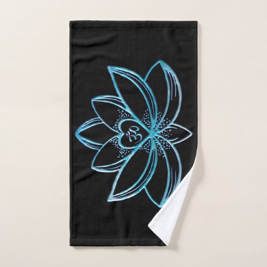 Türkis Lotus Handtuch (Handtuch)