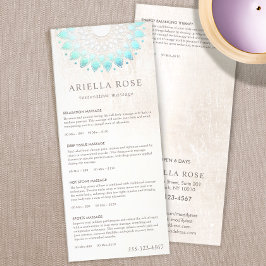 Türkis Lotus Massage Therapeut Preisliste Menü