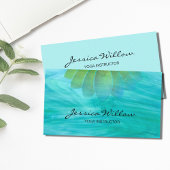 Türkis Lotus Yoga Instructor Business Card Visitenkarte