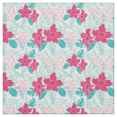 Türkis & Magenta Blumenmuster Stoff (Muster)