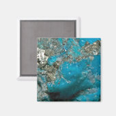 Türkis Magnet (Vorderseite/Rückseite)