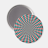 Türkis-magnet und Rot-Spiral-Rays Magnet (Vorderseite/Rückseite)