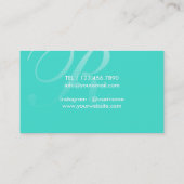 Türkis Makeup Artist Beauty Salon Modernste Visitenkarte (Rückseite)