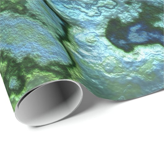 Türkis-Malachit Geschenkpapier (Rolleneckpunkt)