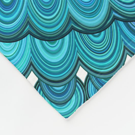 Türkis-Mandala Fleecedecke (Ecke)