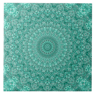 Türkis Mandala Kaleidoskop Medallion Blume Fliese