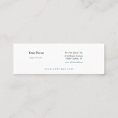 Türkis Mandala Mini-Visitenkarte Treuekarte (Rückseite)