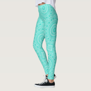 Türkis Mandala Pattern Leggings