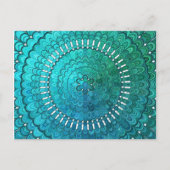 Türkis Mandala Postkarte (Vorderseite)