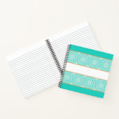 Türkis Mandala Stripe Pattern Notizblock (Innenseite)
