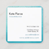 Türkis mandala ⎢ Visitenkarte Telefonnummerkarte (Rückseite)