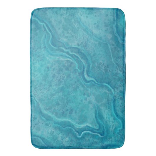 Türkis-Marmor-Badematte-Rug Badematte (Vorderseite Vertikal)