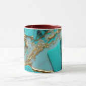 Türkis Marmor mit goldenen Adern Tasse (Zentrum)