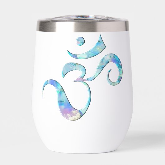 Türkis marmoriertes Om (Vorderseite)