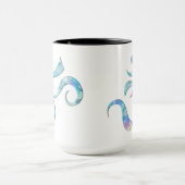 Türkis marmoriertes Om Tasse (Zentrum)