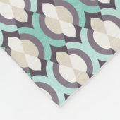 Türkis-Marokkaner-Muster Fleecedecke (Ecke)