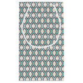 Türkis-Marokkaner-Muster Kleine Geschenktüte (Rückseite)