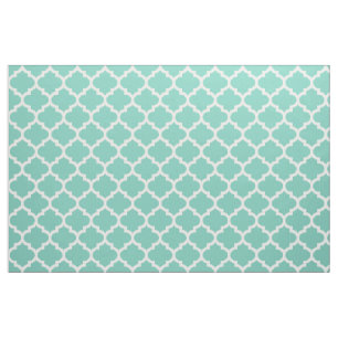 Türkis-Marokkaner Quatrefoil Gitter-Gewebe Stoff