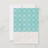 Türkis-marokkanische uAwg Einladung (Rückseite)