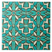 Türkis-marokkanisches Mosaik Fliese (Vorderseite)