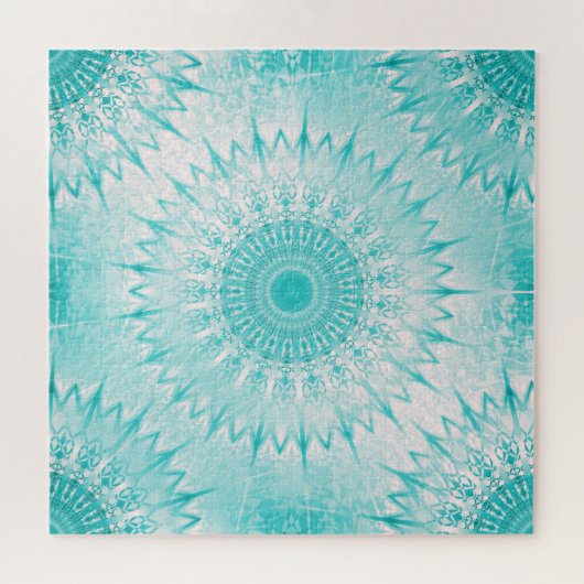 Türkis Metallic Mandala Pattern Puzzle (Horizontal)