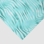 Türkis Metallic Zebra Print Decoupage Seidenpapier (Detail)