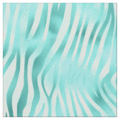 Türkis Metallic Zebra Print Stoff (Nahaufnahme)