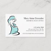 Türkis | Midfrau Doula Pregnant Woman Bly Visitenkarte (Vorderseite)