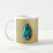 Türkis mit Goldverkleidung Kaffeetasse (Links)