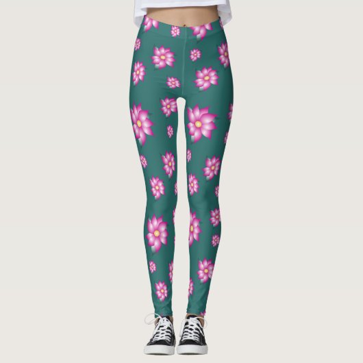Türkis mit hellrosa leggings (Vorderseite)