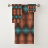 Türkis mit Kupfer Brot Badehandtuch Set (Insitu)