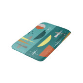 Türkis Mitte Jahrhundert Moderne Badematte (Schrägansicht)