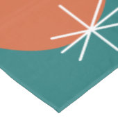 Türkis Mitte Jahrhundert Moderne Tischdecke (Schrägansicht)